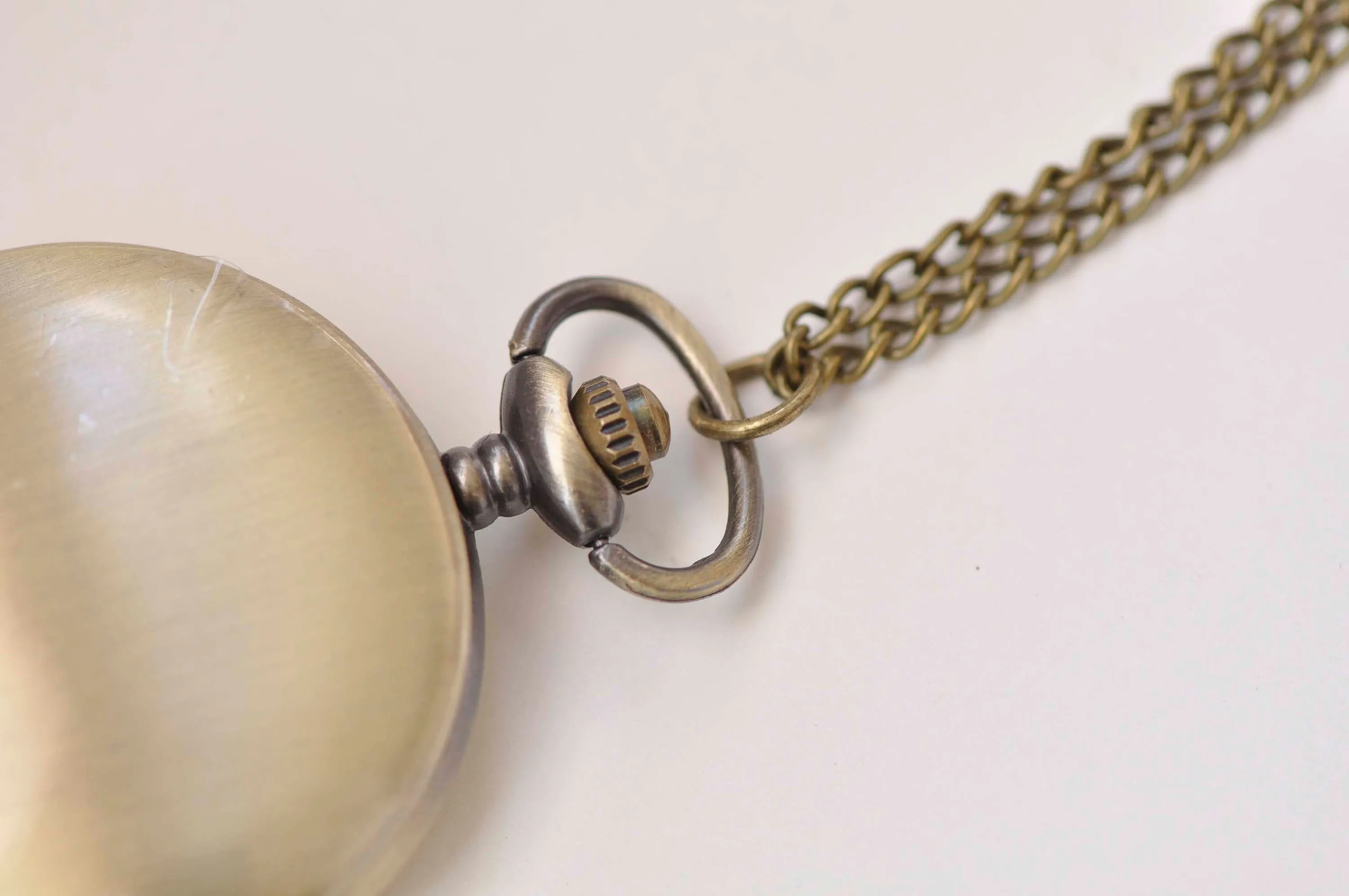 1 PC Black/Platinum/Bronze Blank Large Pocket Watch Necklace Size 47mm