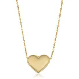 10k Yellow Gold Heart Necklace (18 inch)