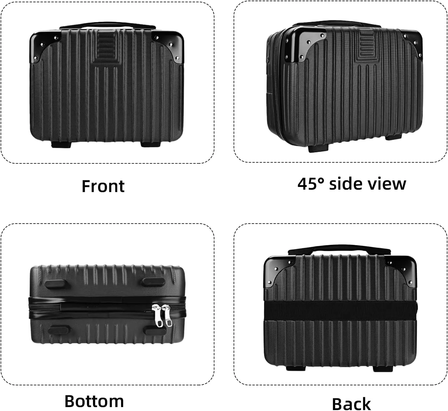 14inch Hard Shell Cosmetic Organizer Travel Train Hand Luggage Small Portable Carrying Suitcase Makeup Case Bag for Women Toiletry