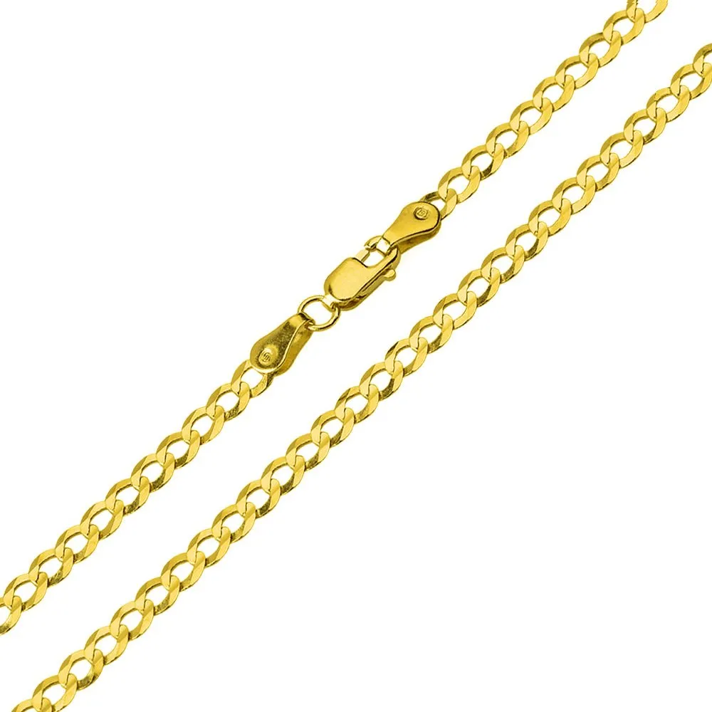 14K Yellow Gold Large Cornicello Horn Pendant with Chain Necklace