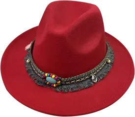 1920S Men Fedora Hat Cap for Men Panama Hat Jazz Cap for 1920S Mens Classic Costume Accessories