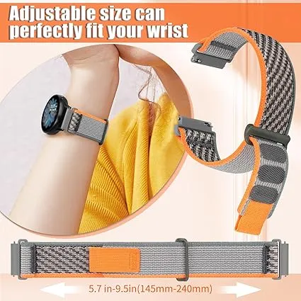 2 Pcs 20mm 22mm Nylon Quick Release Smart Watch Strap