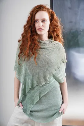 Aqvarelle Ripples Bamboo Scarf - Sage Green