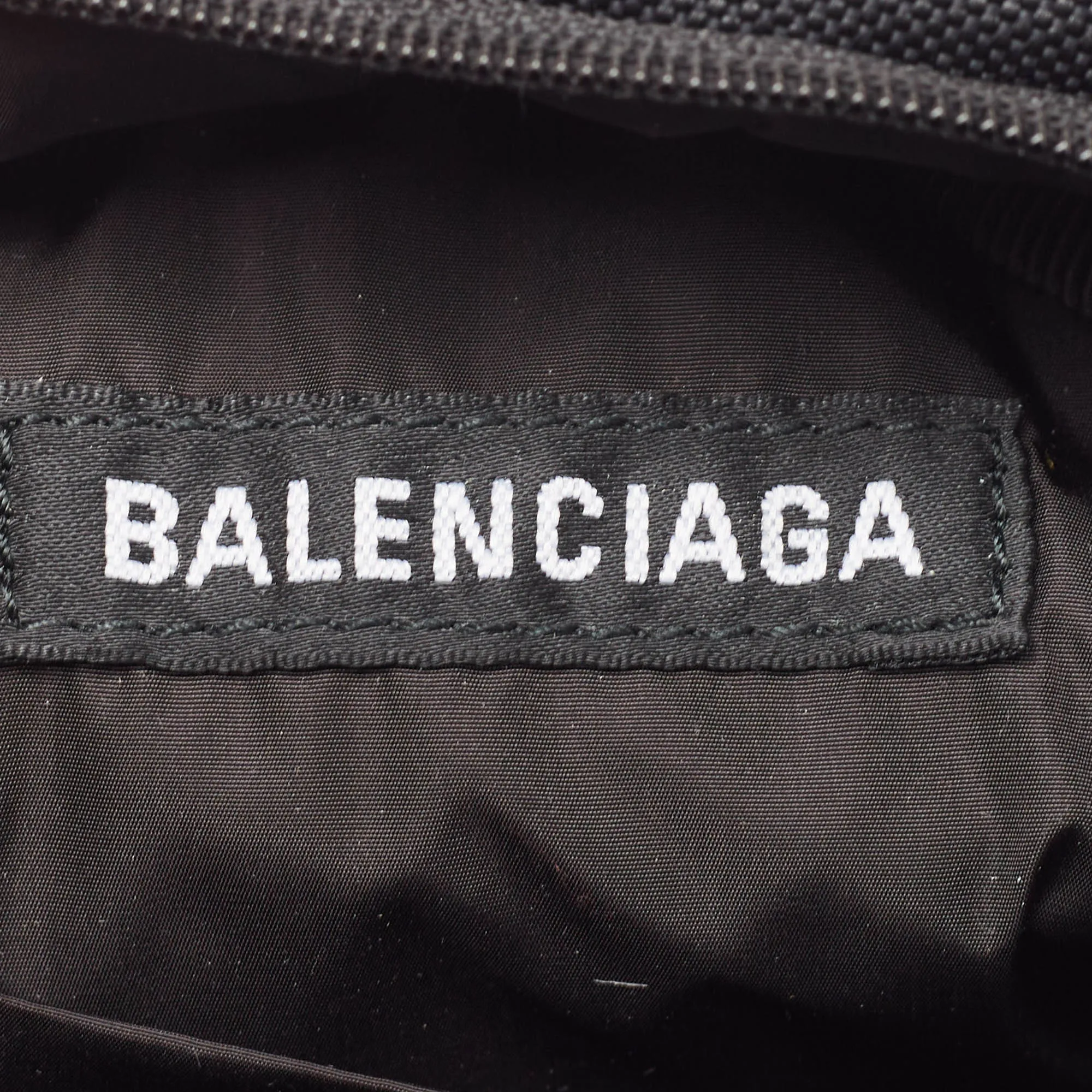 BALENCIAGA Black Nylon Mini Gamer Patch Backpack Crossbody Bag