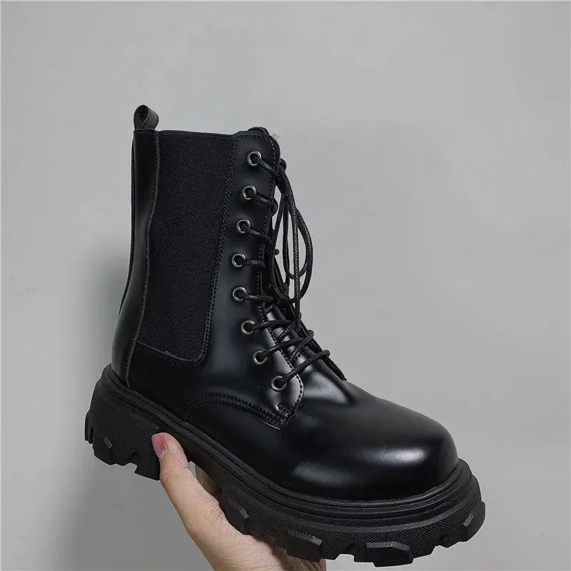Biker Bash Lace Up Ankle Boots