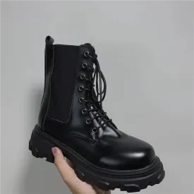 Biker Bash Lace Up Ankle Boots