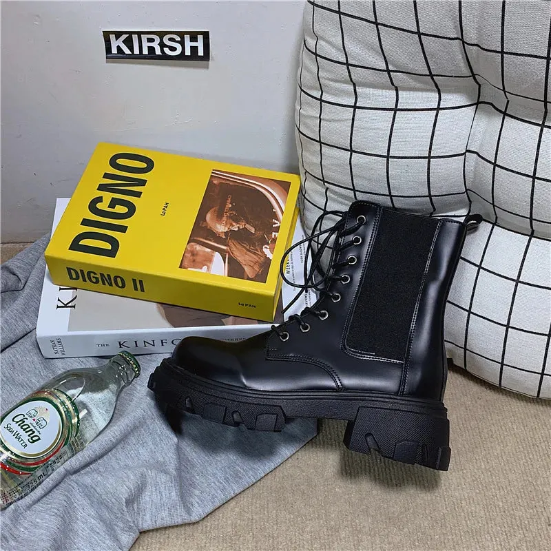 Biker Bash Lace Up Ankle Boots