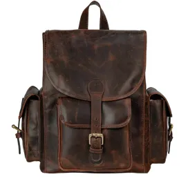 Black And Brown Leather Backpack
