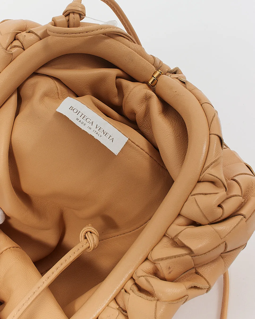 Bottega Veneta Almond Intrecciato The Mini Pouch Bag