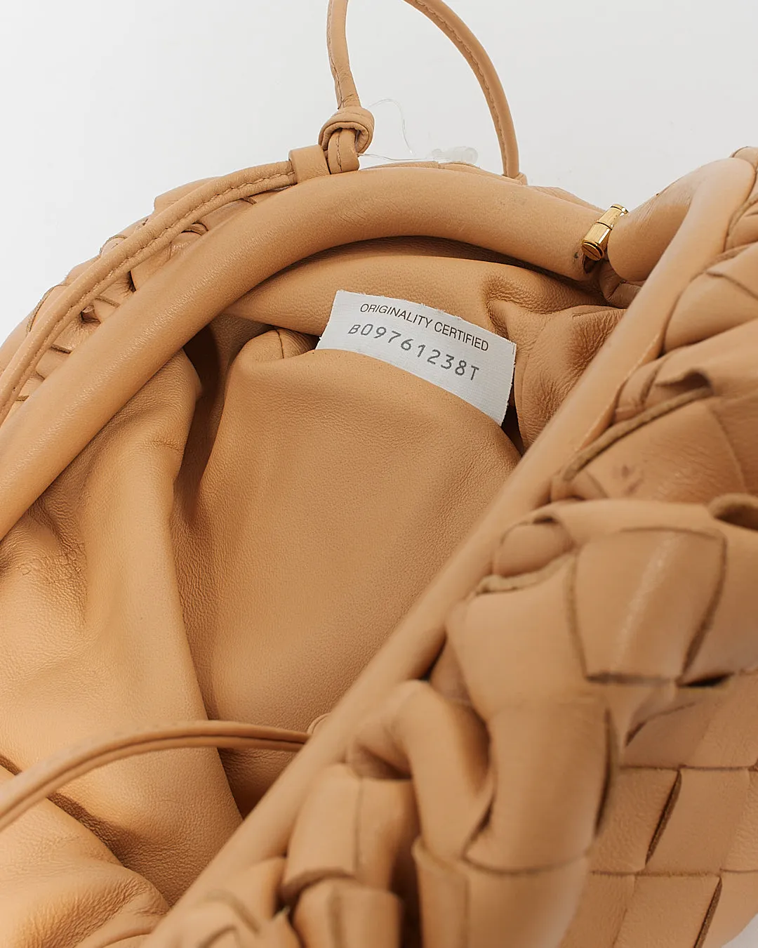 Bottega Veneta Almond Intrecciato The Mini Pouch Bag