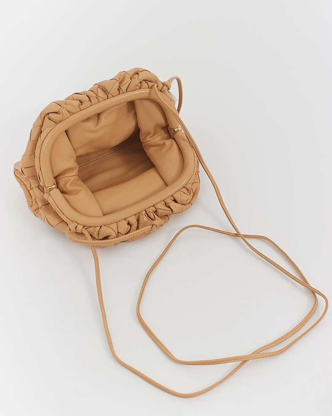 Bottega Veneta Almond Intrecciato The Mini Pouch Bag