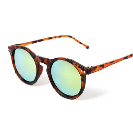 Brand Designer Ellipse Shape Multiple Color Reflective Sunglasses Women Vintage Keyhole Mirror Glasses