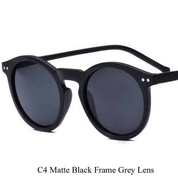 Brand Designer Ellipse Shape Multiple Color Reflective Sunglasses Women Vintage Keyhole Mirror Glasses