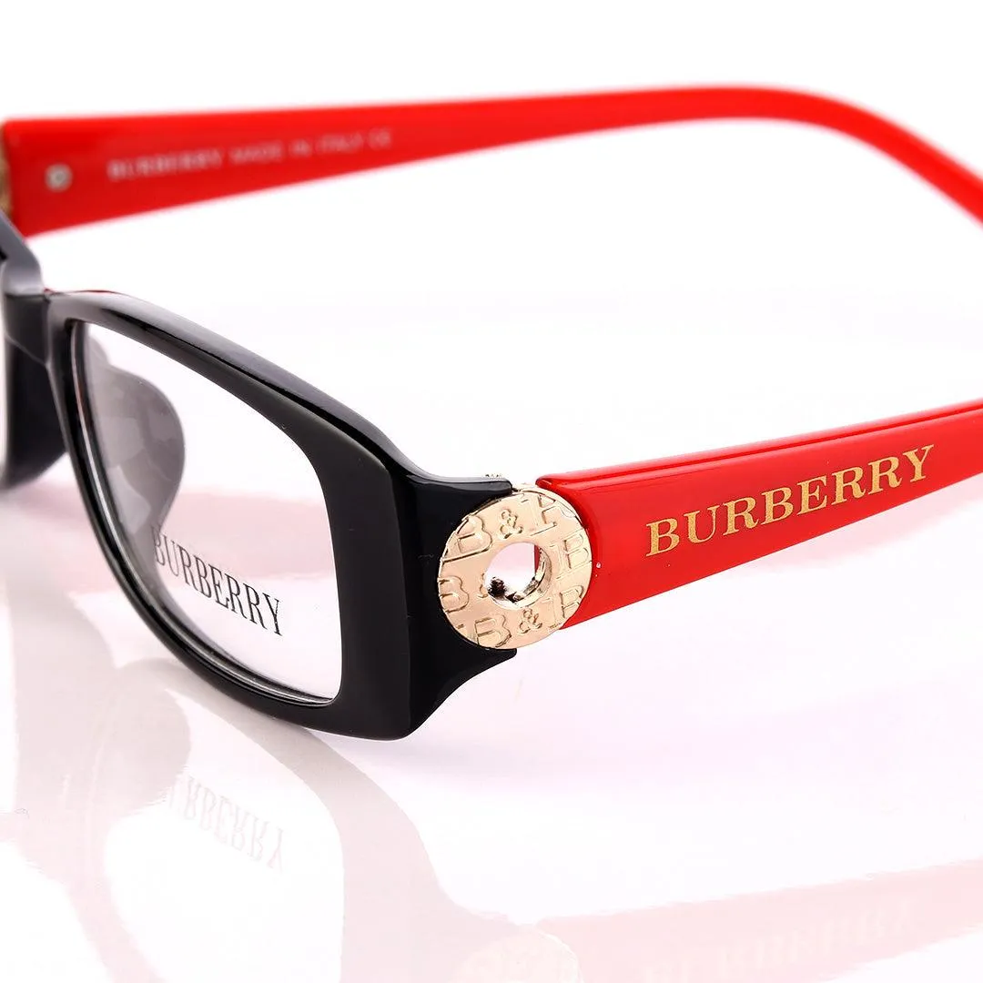 Burberry Hingeless Black and Red Sunglasses