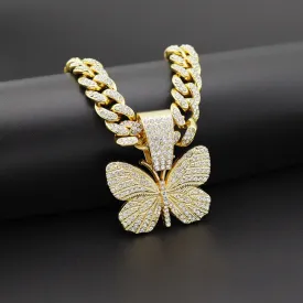 Butterfly Necklace Full Of Diamonds
