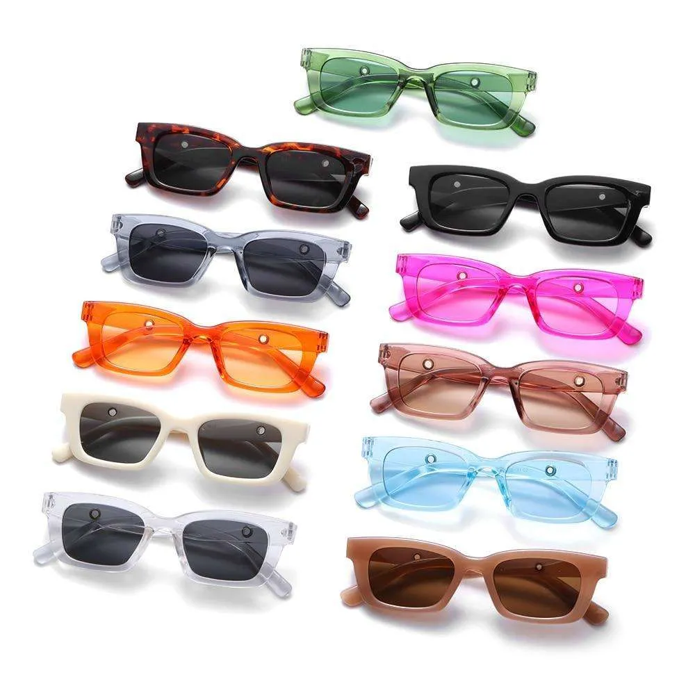 Candy Colour Square Frame Sunglasses