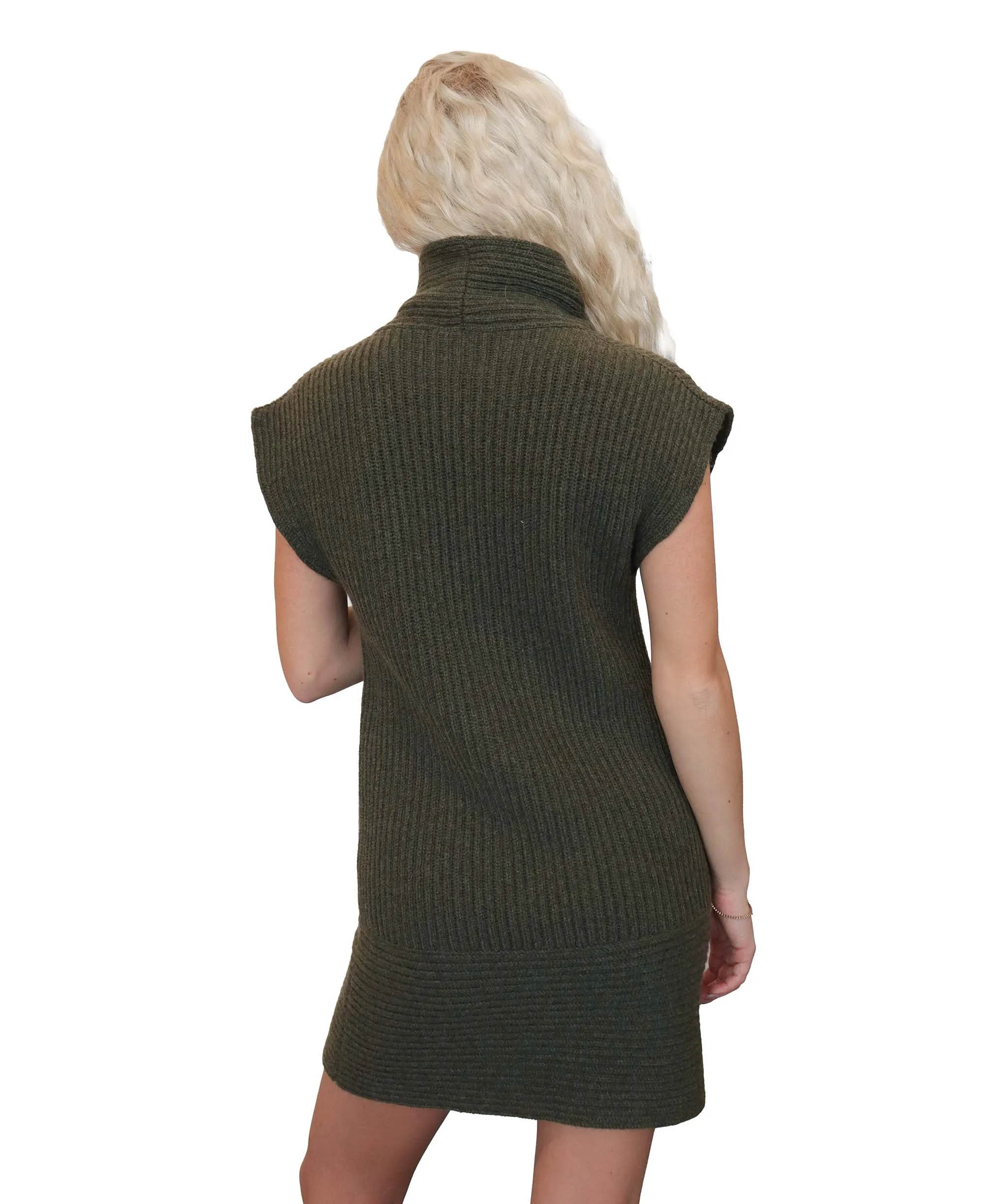 Chanel 2008 logo-patch sleeveless cashmere dress DXBS2621