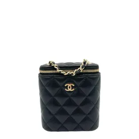 Chanel Vanity Crossbody Bag Mini Black in Lambskin , Gold Hardware S2408-000310CH