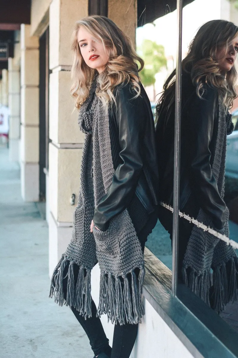 Chunky Oversized Pocket Scarf (7 colors)