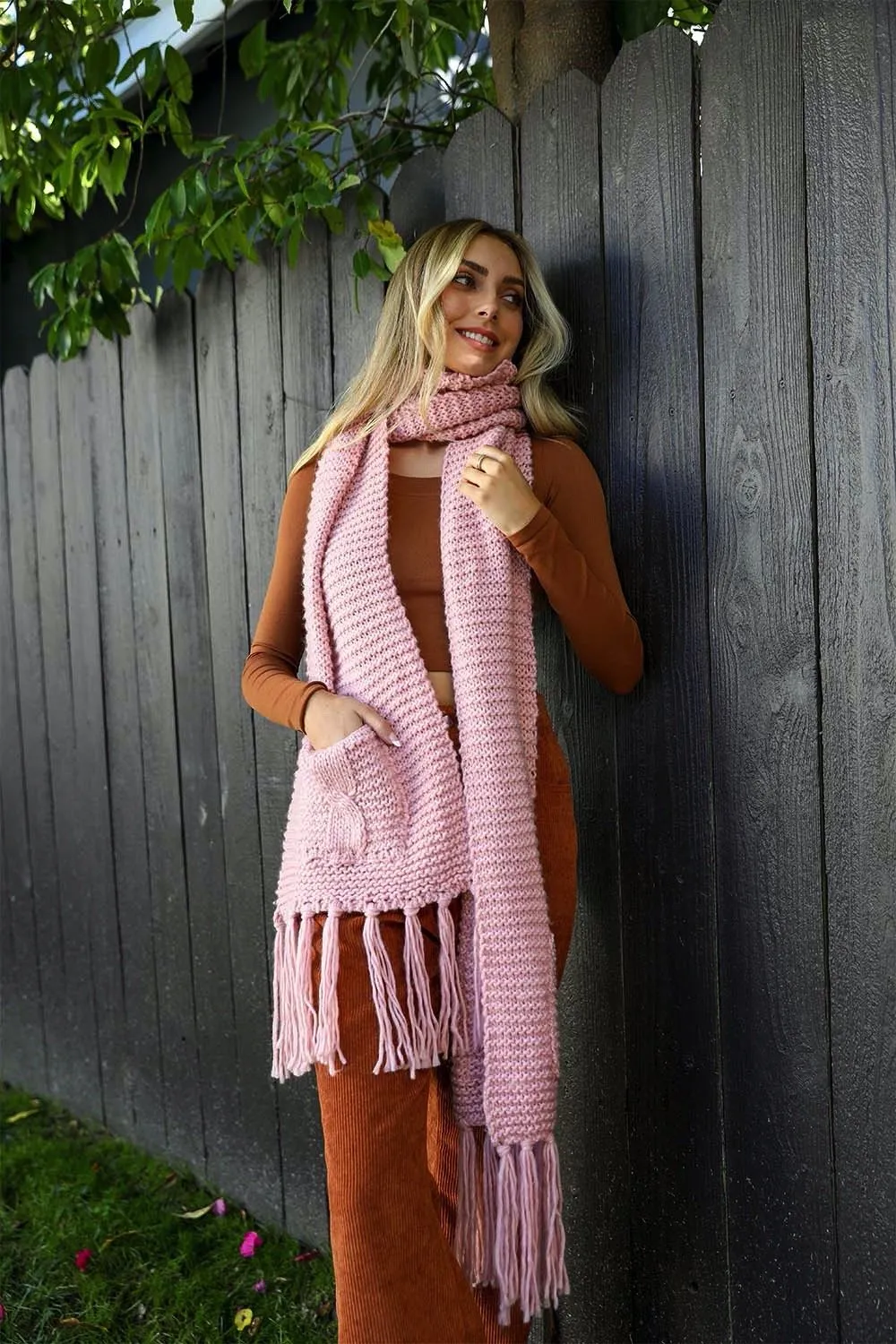 Chunky Oversized Pocket Scarf (7 colors)