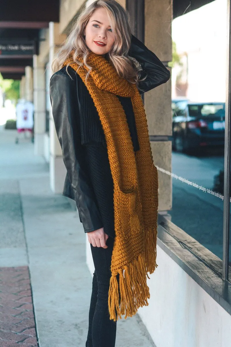 Chunky Oversized Pocket Scarf (7 colors)