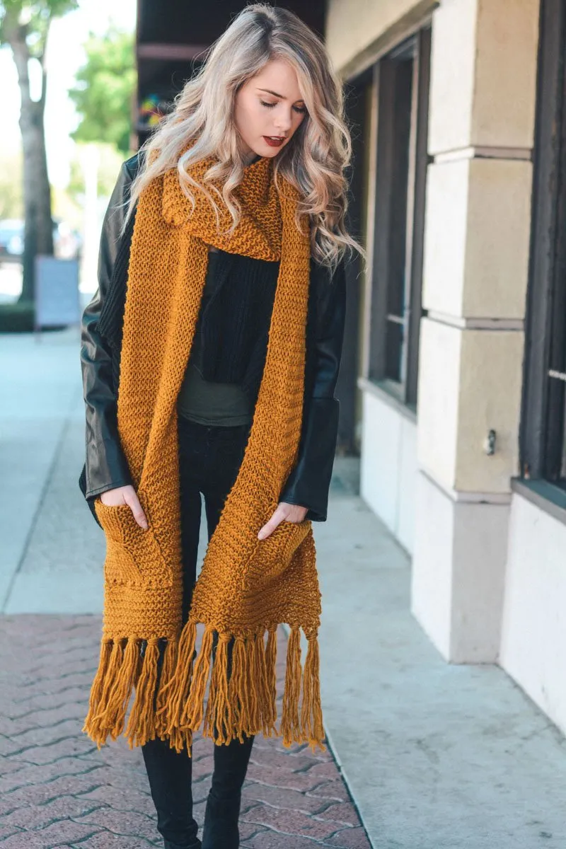 Chunky Oversized Pocket Scarf (7 colors)