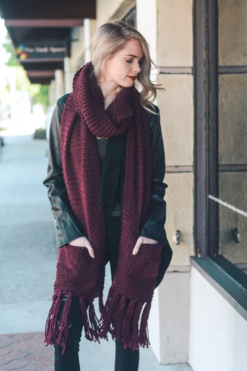 Chunky Oversized Pocket Scarf (7 colors)