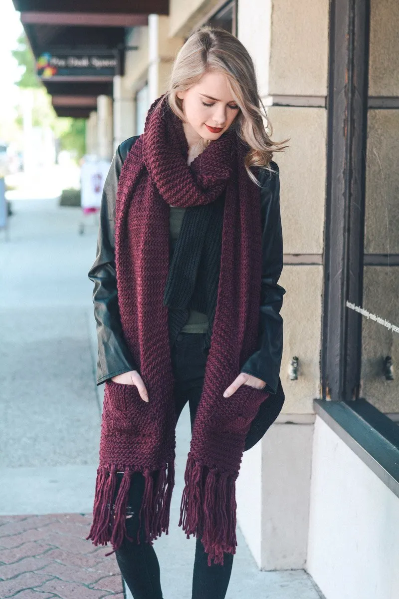 Chunky Oversized Pocket Scarf (7 colors)