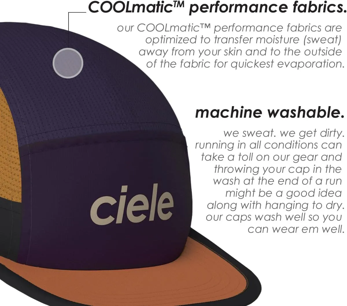 Ciele Athletics ALZCap Century SL - Premium SOFTflat Brim, Washable Moisture Wicking Running Hat with Sun Protection