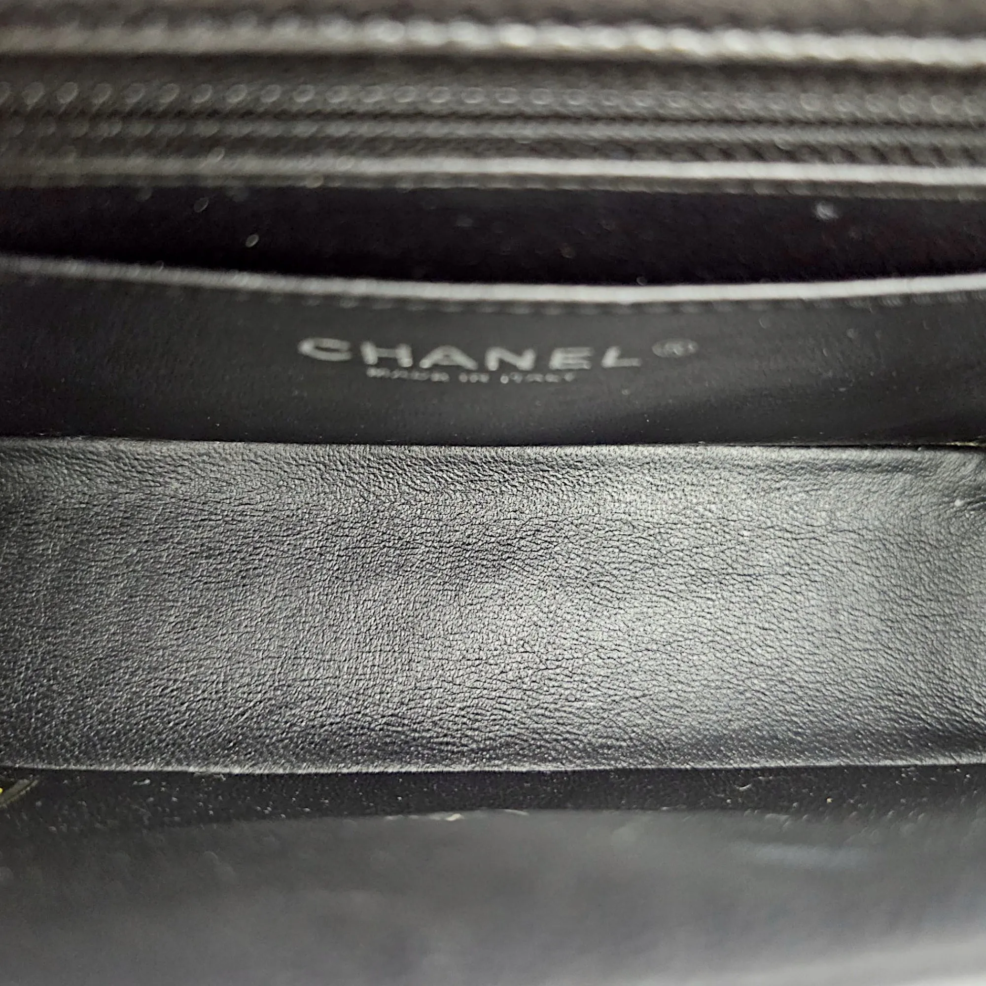 Classic Mini Rectangle Mini Black Crossbody Bag in Caviar Leather, Silver hardware