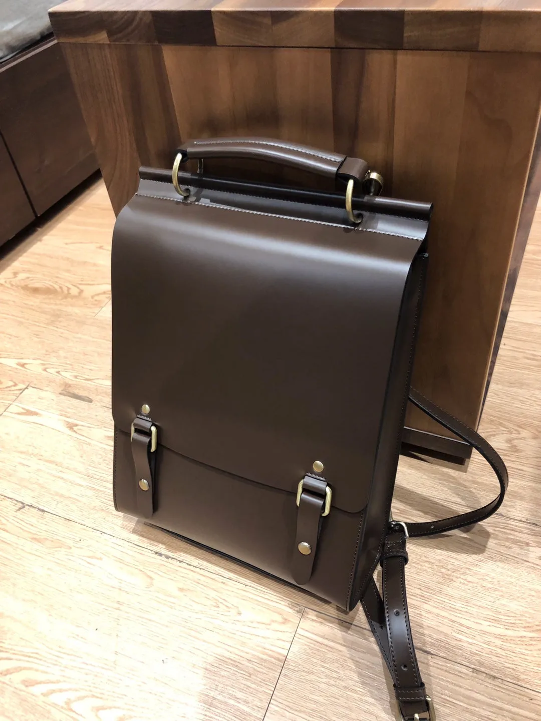 Classic Satchel Laptop Leather School Backpack for Women