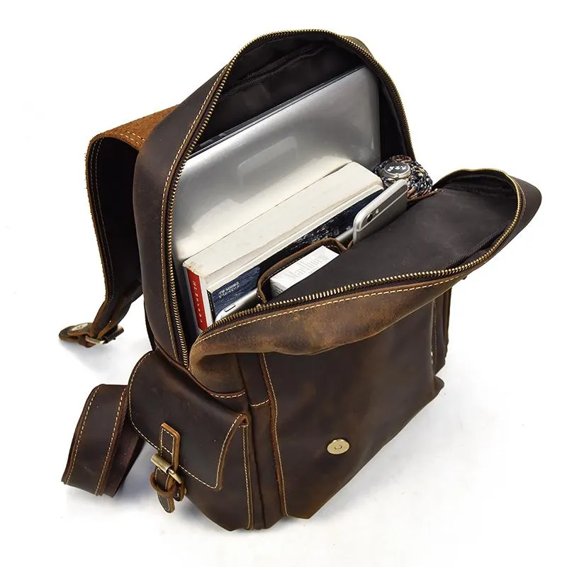 Classic Vintage Handcrafted Leather Backpack