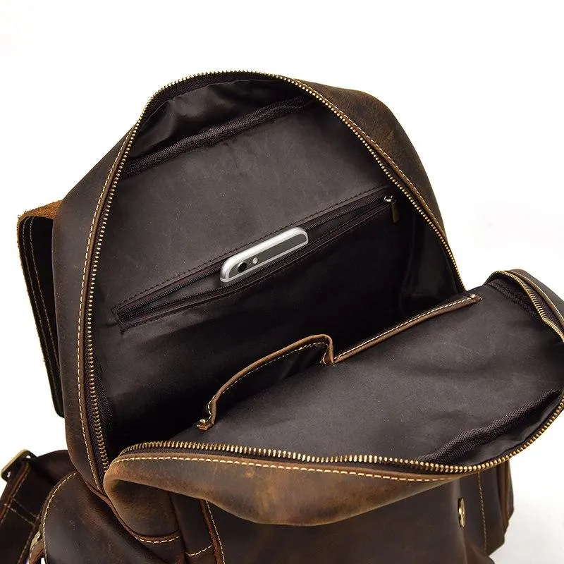Classic Vintage Handcrafted Leather Backpack