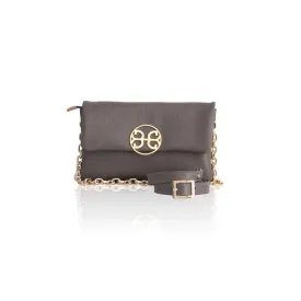 Clelia Mini Leather Shoulder Bag - Ash
