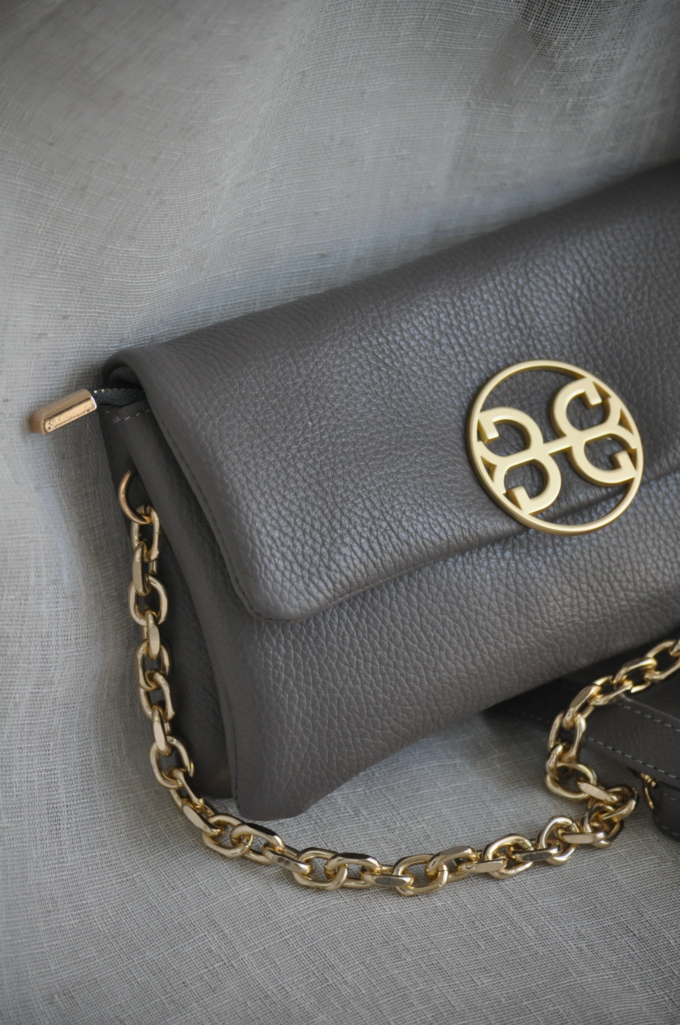 Clelia Mini Leather Shoulder Bag - Ash