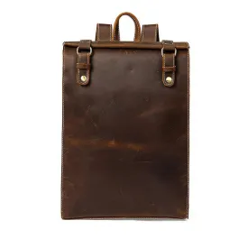 Coffee Handcrafted Leather Backpack