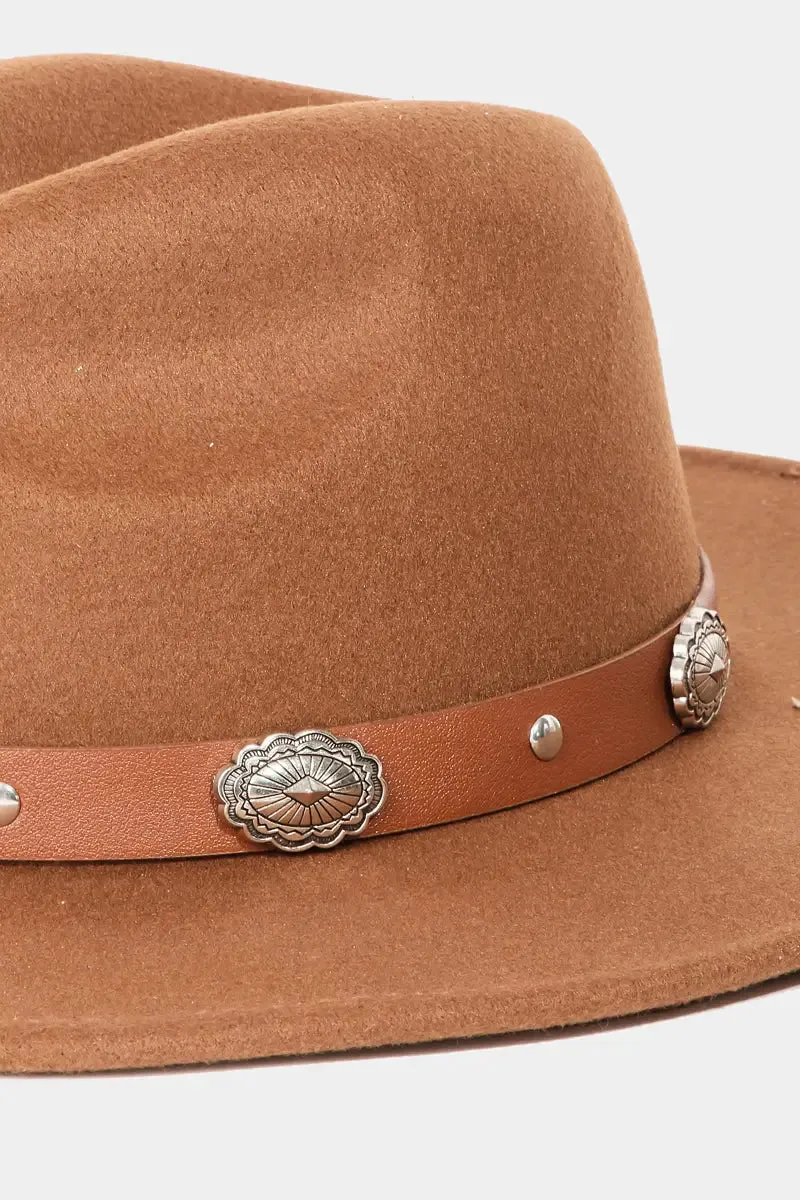 CONCHO SHELL BAND FEDORA HAT