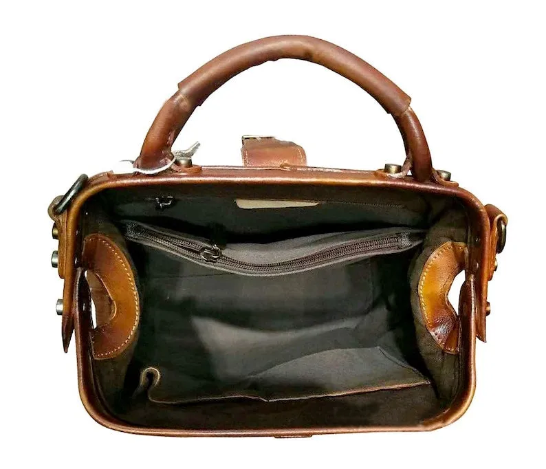Convertible Leather Backpack Women Doctor Bag