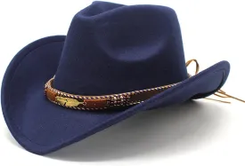 Cowboy Hat for Women and Men Western Cowboy & Cowgirl Hat Pinch Front Wide Brim Style Men Fedora Hats