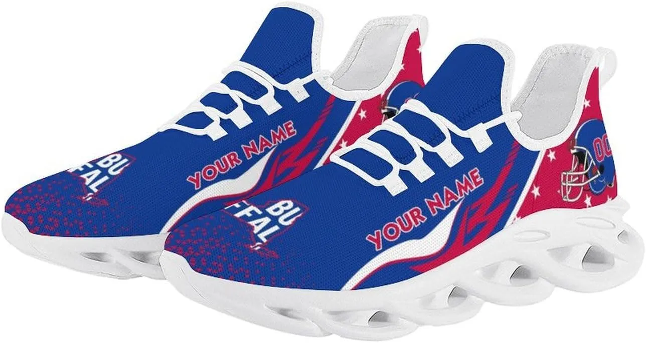 Custom Football Sneakers City Sports Slip-on Shoes Personalized Name Number, Gifts for Football Fans Men Women