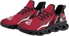Custom Football Sneakers City Sports Slip-on Shoes Personalized Name Number, Gifts for Football Fans Men Women