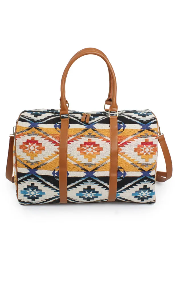 EBD10702 AZTEC PATTERN DUFFLE BAG
