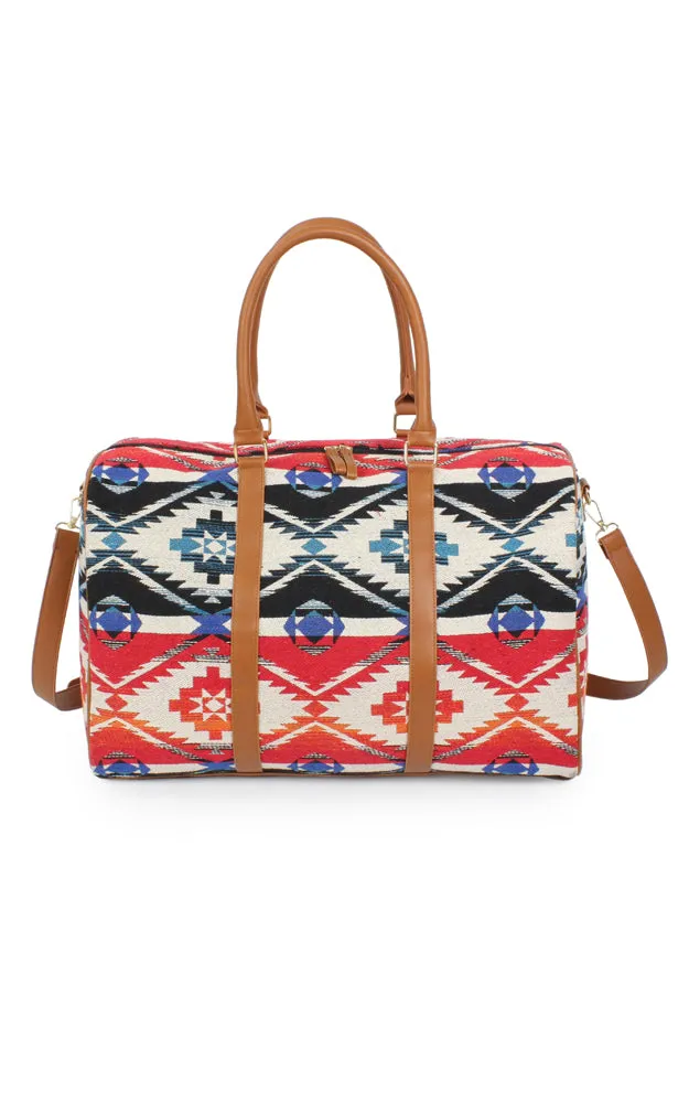 EBD10702 AZTEC PATTERN DUFFLE BAG