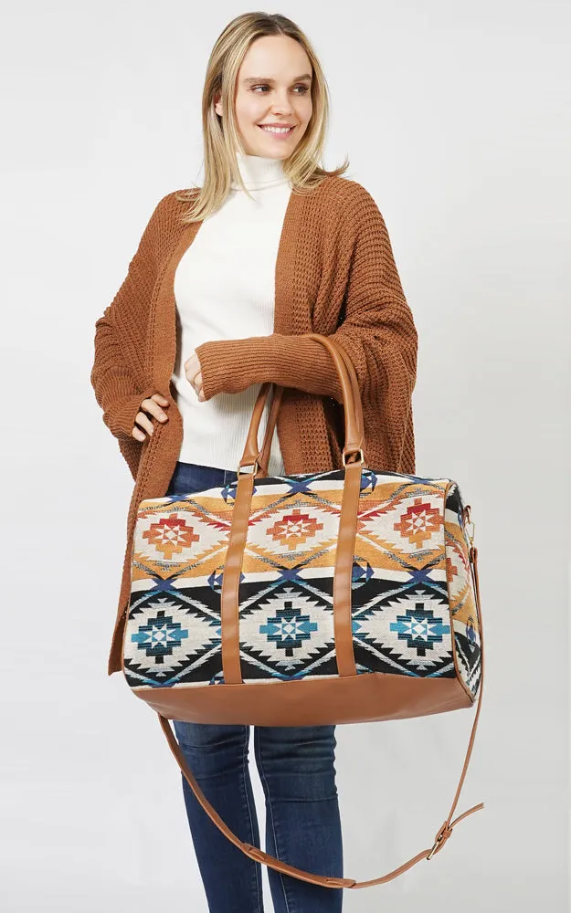 EBD10702 AZTEC PATTERN DUFFLE BAG