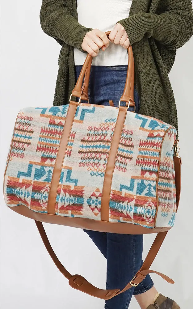 EBD10705 AZTEC PATTERN DUFFLE BAG