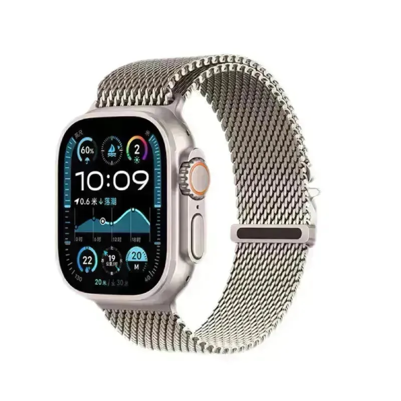 Fashion Titanium Parachute Buckle Milanis Watch Strap