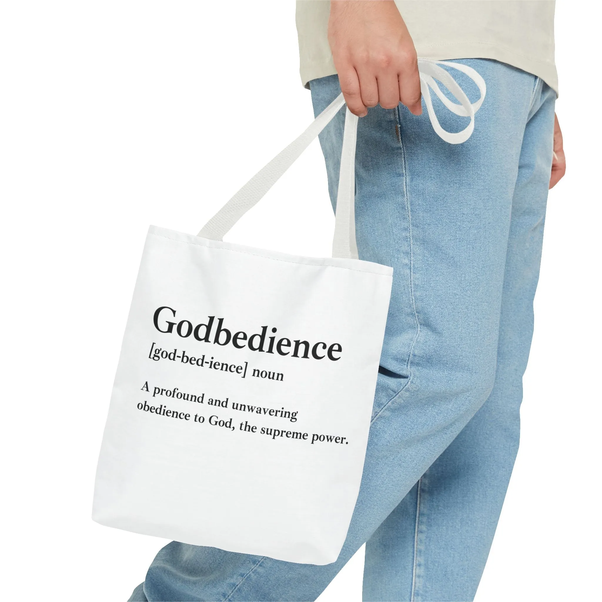 Godbedience Tote Bag - Custom Printed Stylish and Functional Tote
