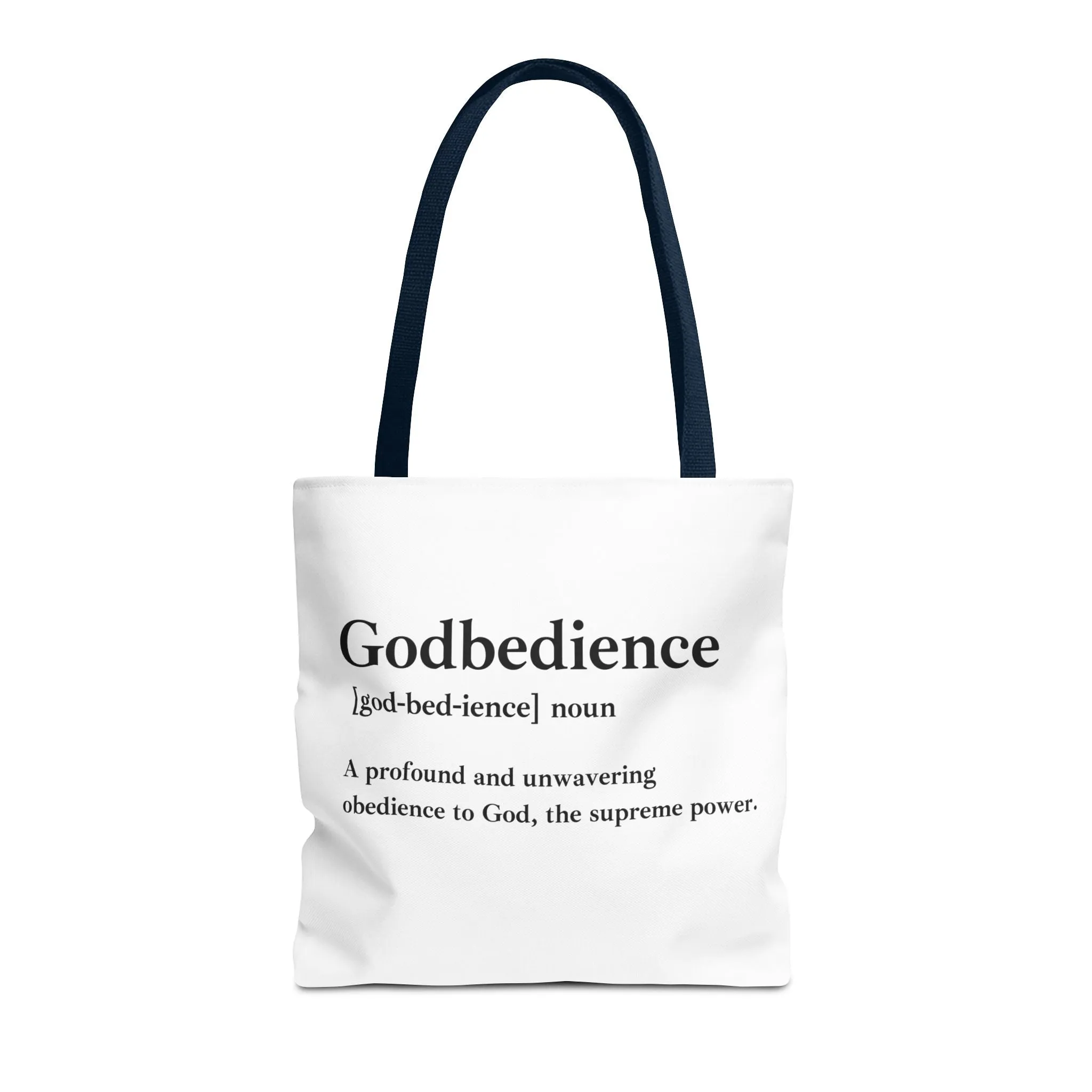 Godbedience Tote Bag - Custom Printed Stylish and Functional Tote