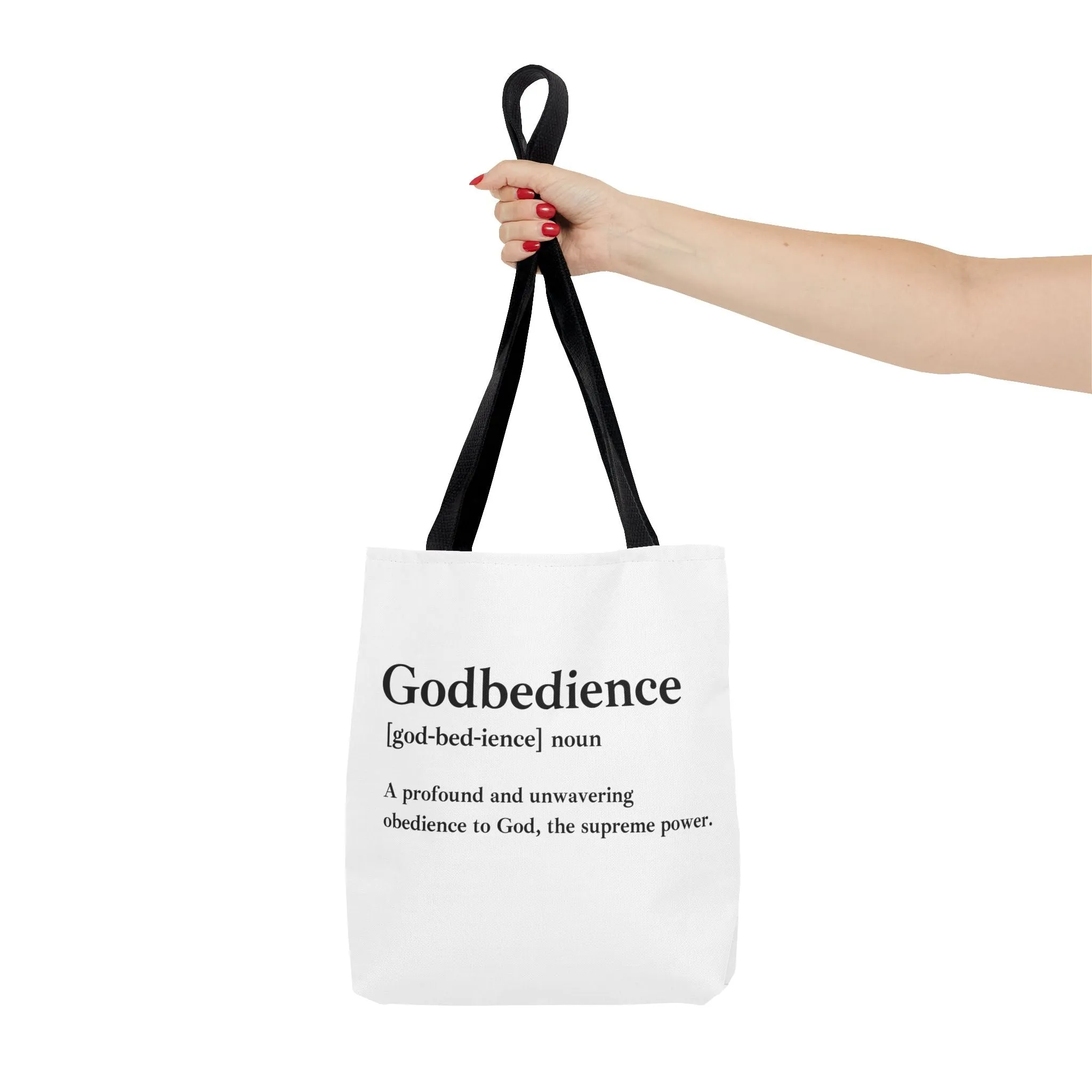 Godbedience Tote Bag - Custom Printed Stylish and Functional Tote