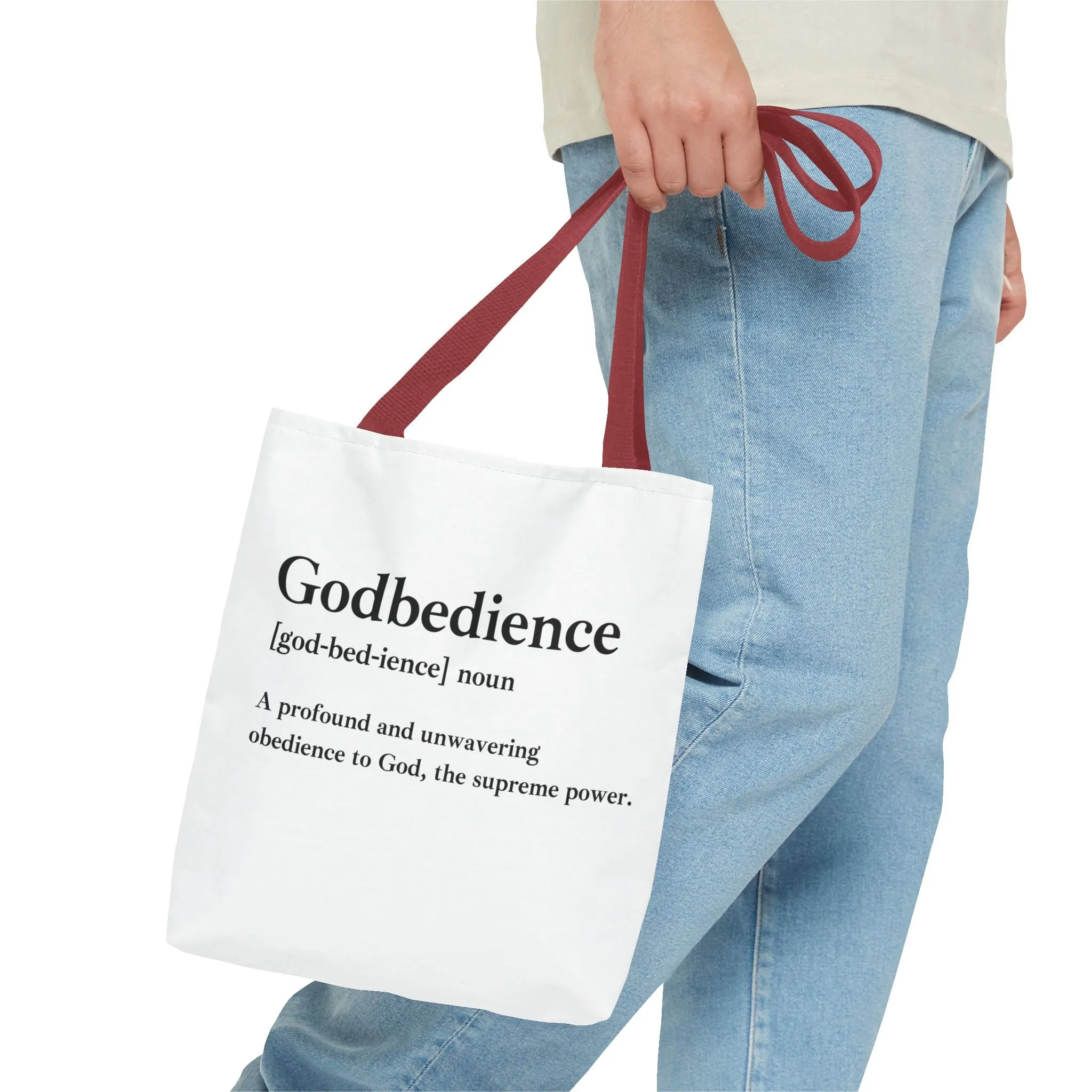 Godbedience Tote Bag - Custom Printed Stylish and Functional Tote